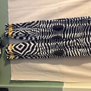 Black and White Geometric Patterned Pants